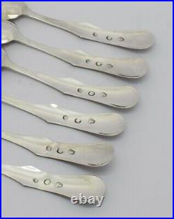 Beautiful Very Rare Victorian Cased Set 6 Dutch Solid Silver 833 Spoons Hm 1851