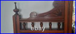 Beautiful Wooden Antique Sideboard, ornate carving, 3 mirrors. Rare design. VGC