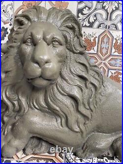 Beautiful and rare 19th Century Cast Iron Lion Door Stop 28x 14 x 5 approx