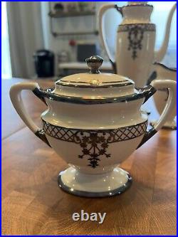 Beautiful and rare antique Lenox Belleek Three piece tea pot set