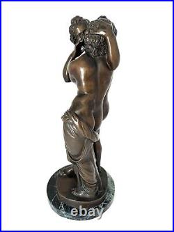 Beautiful and rare patinated bronze of Cupid and Psyche after the Antique