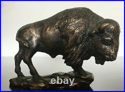 Beautiful antique rare decorative bronze piece American Buffalo, (Bison, Tatanka)