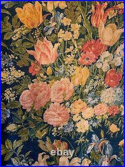Beautiful rare 1930s English French or French Printed Linen Floral Fabric (3238)