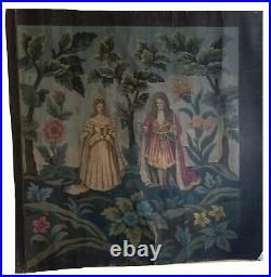 Beautiful rare 19th Cent French original painting for tapestry development 2112