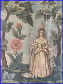 Beautiful rare 19th Cent French original painting for tapestry development 2112