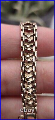 Beautiful rare 9ct gold TISSOT antique winding Watch & strap 375 vintage 18.67gr