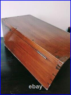 Beautiful rare Antique Wooden Chest/Storage Box L18 X W11 X H9 NO KEY