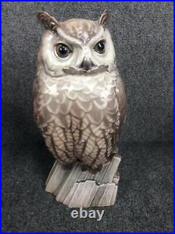 Beautiful rare Dahl Jensen Copenhagen Denmark owl figurine