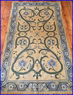 Beautiful, rare, antique Portuguese Arraiolos rug carpet 18th century