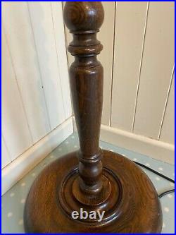 Beautiful rare antique vintage wooden barley twist standard lamp