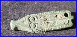 Beautiful ultra rare Saxon silver inlayed bronze strapend found in England L50k