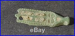 Beautiful ultra rare Saxon silver inlayed bronze strapend found in England L50k