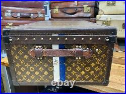 Beautiful unusual rare vintage louis vuitton aero trunk malle baule