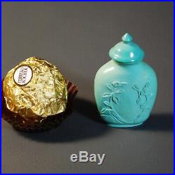 Chinese Antique Snuff Bottle Turquoise Carved. Beautiful and Rare