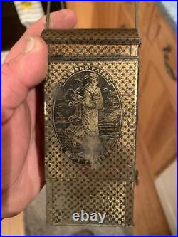 Dietz 1875 Tim Pocket Lantern With Lithograph Stevens Rare Beautiful Condition