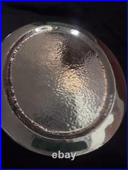 Emilia Castillo Silver Hammered Platter Inlaid With Malachite Beautiful Rare