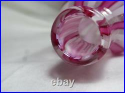 English Glass Nailsea Pink Candy Twist Flask Victorian. Rare Beautiful Antique