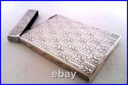 Extremely Rare and Beautiful Solid Silver Georgian Card Case 1832