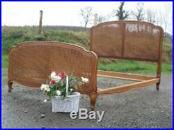 French Absolutley Beautiful Original Vintage Rare Cane Double Bed V G C