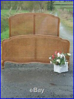 French Absolutley Beautiful Original Vintage Rare Cane Double Bed V G C