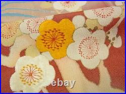 Furisode Kimono antique Japan beautiful rare pattern 3 202208Y