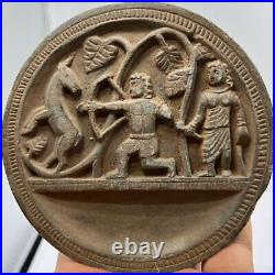 Greco-bactrian Ancient cosmetic stone rare plate relief