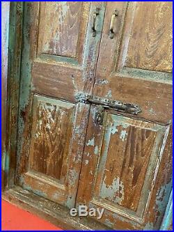 Indian Antique Rare Beautiful Painted rustic wooden Door with fram from Gujarat