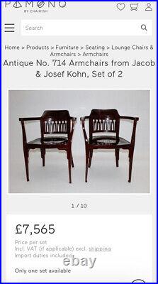 Jacob & Josef Kohn Antique Armchair Chair Rare Beautiful Chair True Vintage