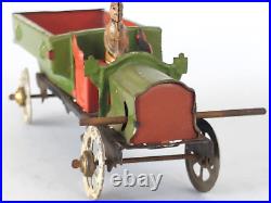 LEHMANN TRUCK RARE Early c1900 Tinplate Lorry with Driver Beautiful Antique