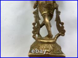 Lord VISHNU Rare Antique Bronze Carved Hindu Beautifully Detailed Figure Statue