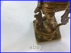 Lord VISHNU Rare Antique Bronze Carved Hindu Beautifully Detailed Figure Statue