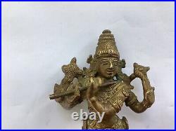 Lord VISHNU Rare Antique Bronze Carved Hindu Beautifully Detailed Figure Statue