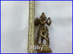 Lord VISHNU Rare Antique Bronze Carved Hindu Beautifully Detailed Figure Statue