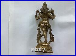 Lord VISHNU Rare Antique Bronze Carved Hindu Beautifully Detailed Figure Statue