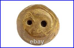 Netsuke of Onna-Daruma in beautiful gold lacquer. 19th C Rare and lovely. Sale