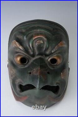 Old Vintage Beautiful Paper Clay Buddhism Mask -Garuda Guardian- Rare Product