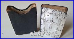 Old & rare prayerbook with beautiful silver cover & original slipcase, 19th c