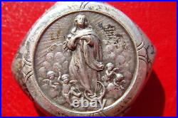Our Lady Of Assumption Rare Antique Beautiful Religious Pendant Rosary Case Box
