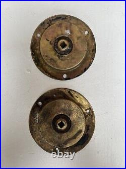 Pair of Beautiful Vintage Antique Rare Flush Solid brass Latch Ring Door handles