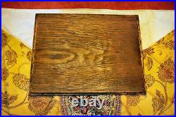 Pair of Rare and beautiful 19th Cent Antique Solid Oak Hand-Carved Wood Panels