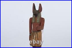 RARE ANCIENT EGYPTIAN ANTIQUE Beautiful Anubis Tomb Guard Wood Statue