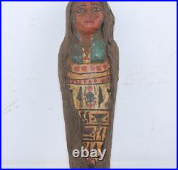 RARE ANCIENT EGYPTIAN ANTIQUE Beautiful Wood Mummified Ushabti Tomb Servant (A1)