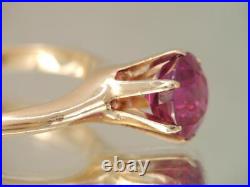RARE ANTIQUE OB OSTBY BARTON SOLID 14K GOLD SYNTHETIC RUBY RING sz 5