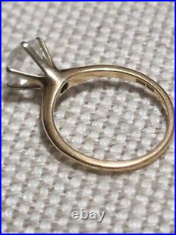 RARE ANTIQUE OB OSTBY BARTON SOLID 14K GOLD Solitaire Setting RING sz 6-6.25