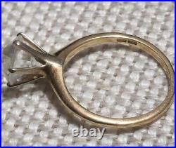 RARE ANTIQUE OB OSTBY BARTON SOLID 14K GOLD Solitaire Setting RING sz 6-6.25