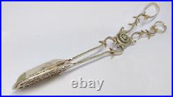 RARE Antique 12 Inches SCISSOR SERVING TONG with Beautiful Cut Work