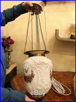 RARE Antique BEAUTIFUL Hanging Chain Lamp