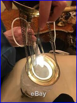 RARE Antique BEAUTIFUL Hanging Chain Lamp