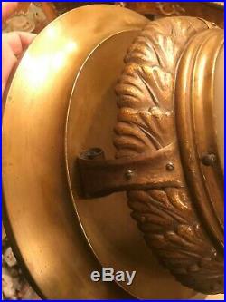 RARE Antique BEAUTIFUL Large Brass Copper Ceiling Lamp