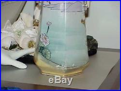 RARE Antique Beautiful Nippon Bird Vase Antique Vintage pottery 11 Decorated